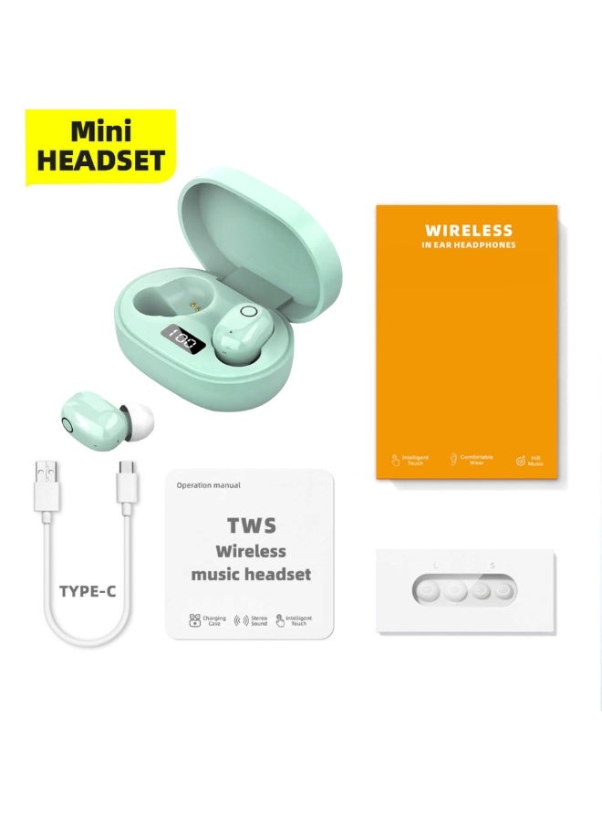 general Classic Mini Headset J15 Smart Earbuds TWS Bluetooth Headphones with LED Power Display Built-in High-Definition Microphone, Intelligent Noise Reduction HiFi Sound Quality Deep Bass Smart Touch Control - Image 2