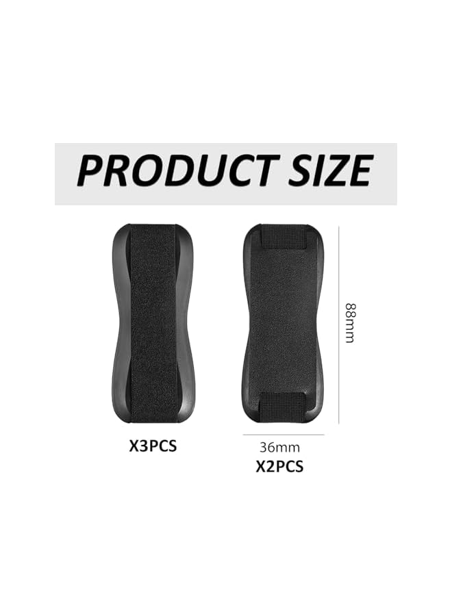 S-TOP 4 Pcs Mobile Phone Finger Holder, Leather Ergonomic Mobile Phone Finger Holder Set of Two Flexible and Foldable Premium Mobile Phone Grip for Back Smartphone Holder - Image 4