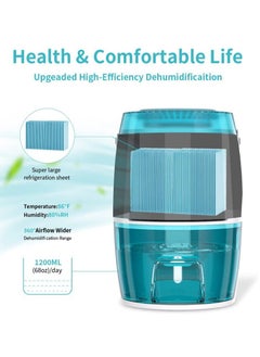 EVEREEN Small Household Appliance Dehumidifier, Mini Dehumidifier, Basement Dryer, Moisture Absorber Convenient and Practical One Click Switch Sleep Mode  - Image 2
