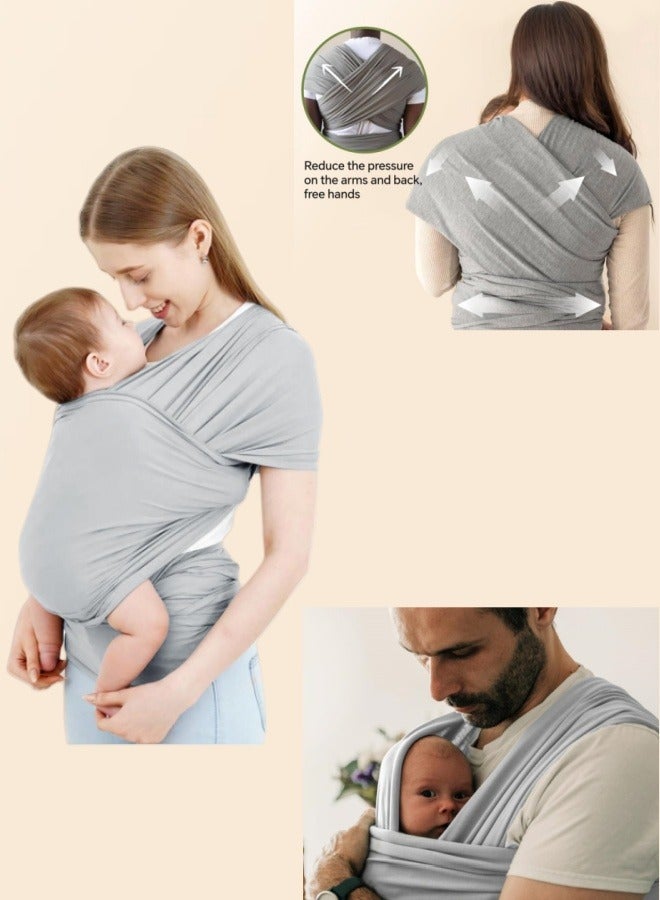 Baby Carriers - One Baby Carrier for Everyone - Breathable and Convenient Baby Carrier for a Wide Range of Uses - Hands-Free Baby Carrier - Newborn Carrier (Light Grey) - Image 1