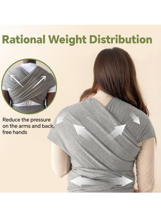Baby Carriers - One Baby Carrier for Everyone - Breathable and Convenient Baby Carrier for a Wide Range of Uses - Hands-Free Baby Carrier - Newborn Carrier (Light Grey) - Image 4