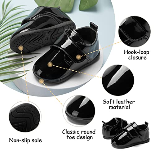 ohsofy Infant Baby Boy Oxford Shoes PU Leather Loafers Rubber and Soft Sole Wedding Dress Shoes Toddler Girl Baby Walking Shoes - Image 4