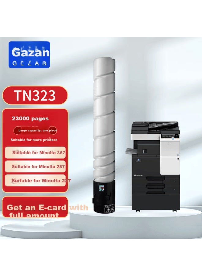 Gezan خراطيش حبر جيزان Tn323 متوافقة مع كونكا مينولتا بيز هب 367 حبر 287 227 7522 7528 زينجيان Adt369 Ad369s/289s وحدة أسطوانة خزانة عالية السعة - Image 3