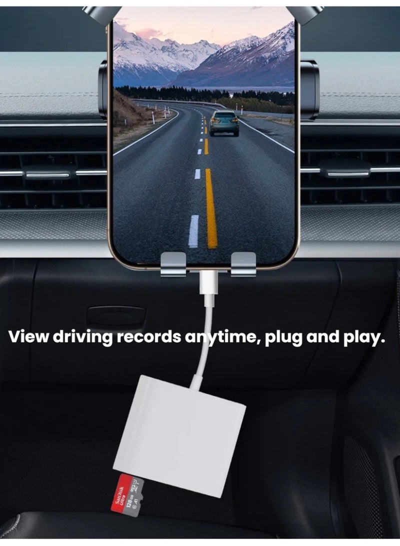 3-in-1 Lightning Multi Card Reader for iPhone | Supports CF/SD/TF – Plug u0026 Play - Image 5