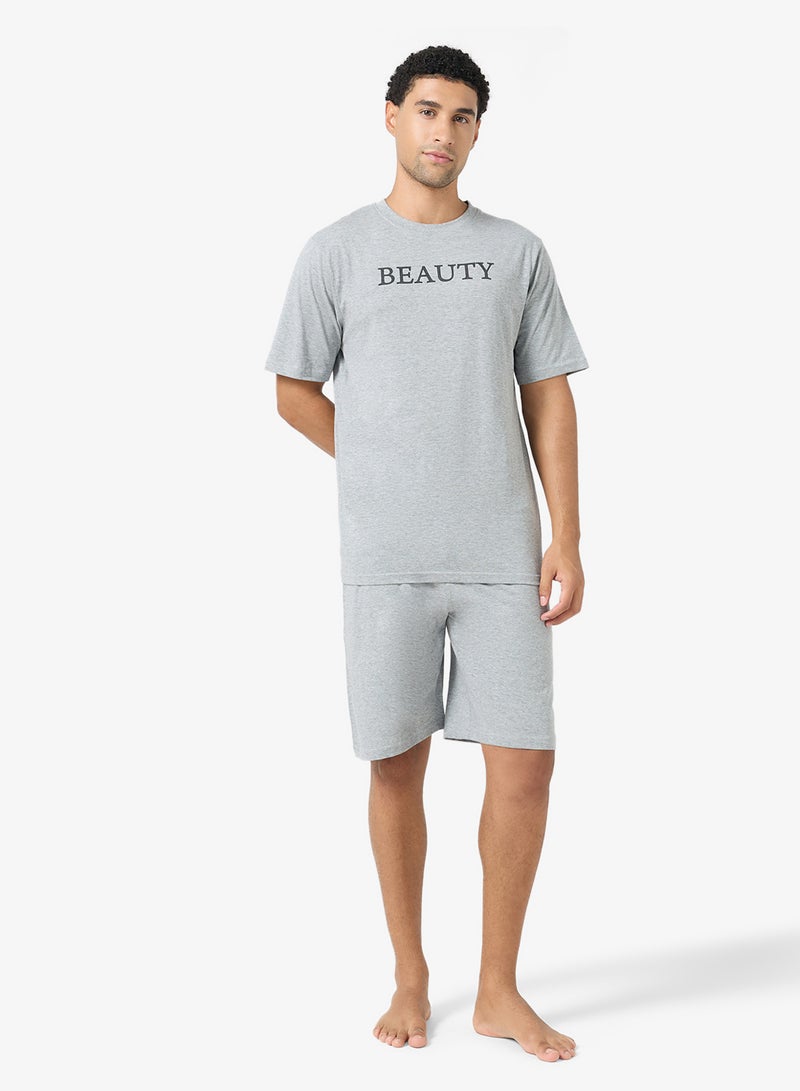 Seventy Five Printed Short Sleeve T-Shirt And Shorts Set - Image 5
