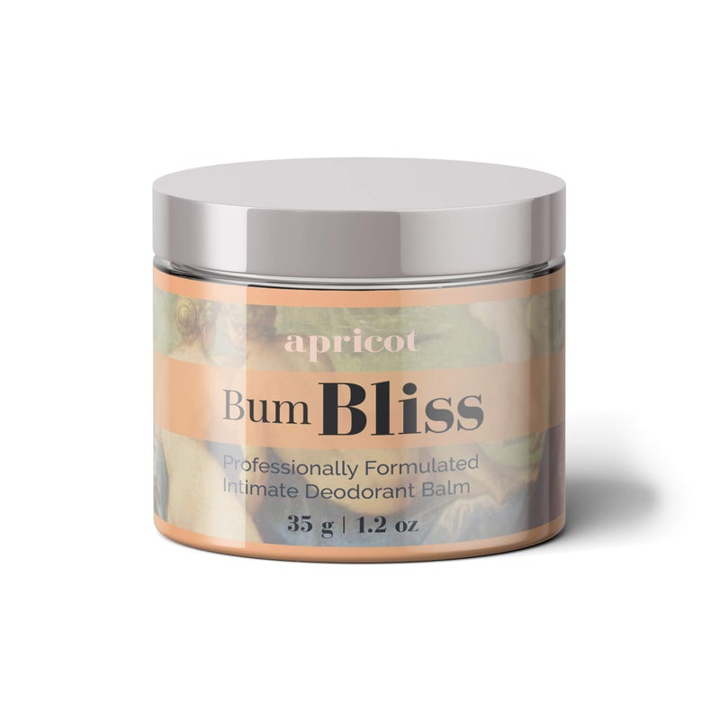 Bloomsdays بلسم مزيل العرق للمنطقة الحميمة من بوم بليس برائحة المشمش - مزيل للروائح للمنطقة الحميمة والإبطين - بدون بيروكسيد، تركيبة لطيفة لا تحتاج للشطف تعمل على الفور - لمحبي الراحة