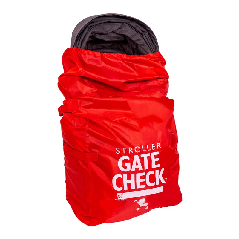J.L. Childress Gate Check Bag for Single & Double Strollers - Travel Bag for Airplane, Fits Most Standard Baby Strollers, Airport Accessories for Gate Check, Flying Essentials - Red - Image 1