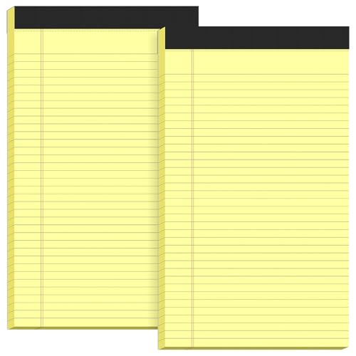 Zaviko Legal Pads 8.5 x 14, Wide Ruled Legal Pad, Yellow Paper 8.5 x 14, 30 Sheets per Notepad, Large Writing Pad for Office Supplies, College, Micro Perforated Lined Writing Pads, 70 GSM 2 Pieces - Image 1