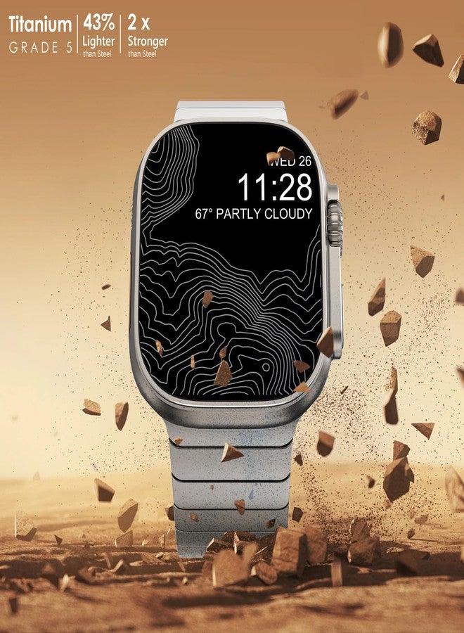 CHANCHY Titanium Band Compatible with Apple Watch Ultra 3/2/1 Band 49mm 46mm 45mm 44mm, Metal Strap with Magnetic Clasp for Apple Watch Series 11 10 9 8 7 6 5 4 3 2 1 SE3 Men Women, Titanium Edition - Image 5