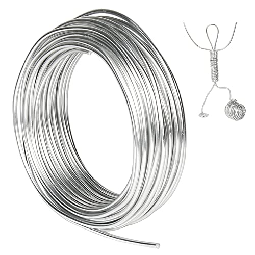 Tenn Well 9 Gauge Aluminum Craft Wire, 50 Feet 3mm Bendable Armature Wire for Sculpting, Jewelry Making, Doll Making, Crafting, Modelling, Bonsai Training - Image 1
