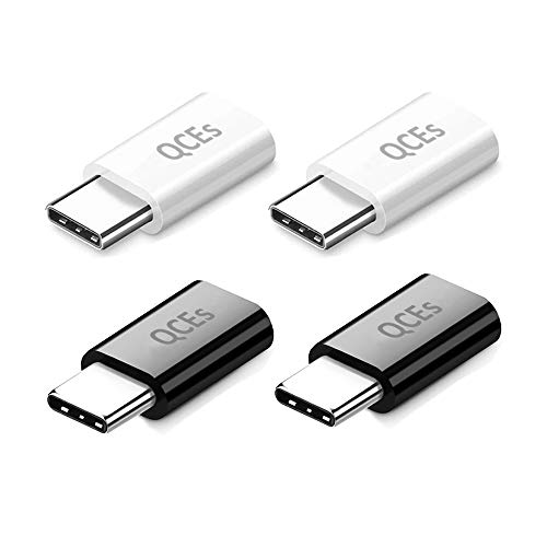 QCEs Micro USB to USB C Adapter 4Pack, Micro USB Female to USB-C Male OTG Adapter Fast Charging Compatible with iPhone 15 Pro Plus, Samsung Galaxy, Type-C Phones, Tablets - Image 1