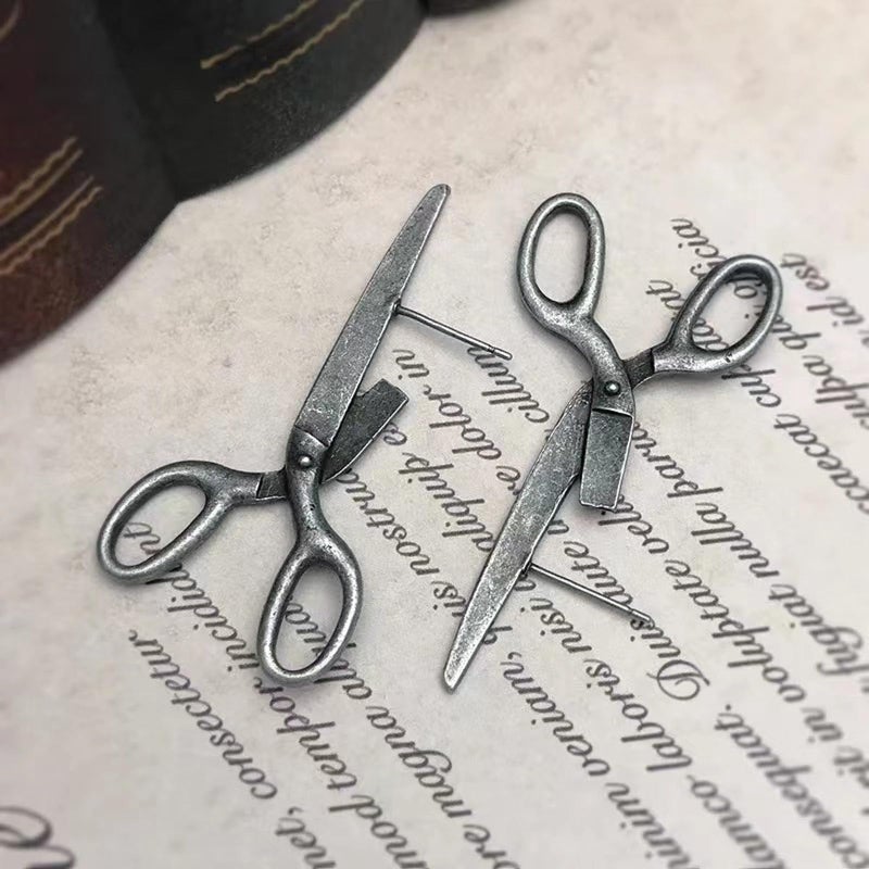 Frodete Black Scissors Earrings for Women Gothic Weird Funky Earrings Unique Cool Emo Punk Accessories Novelty Crazy Jewelry for Hairstylist Salon Party Birthday Graduation Jewelry - Image 4