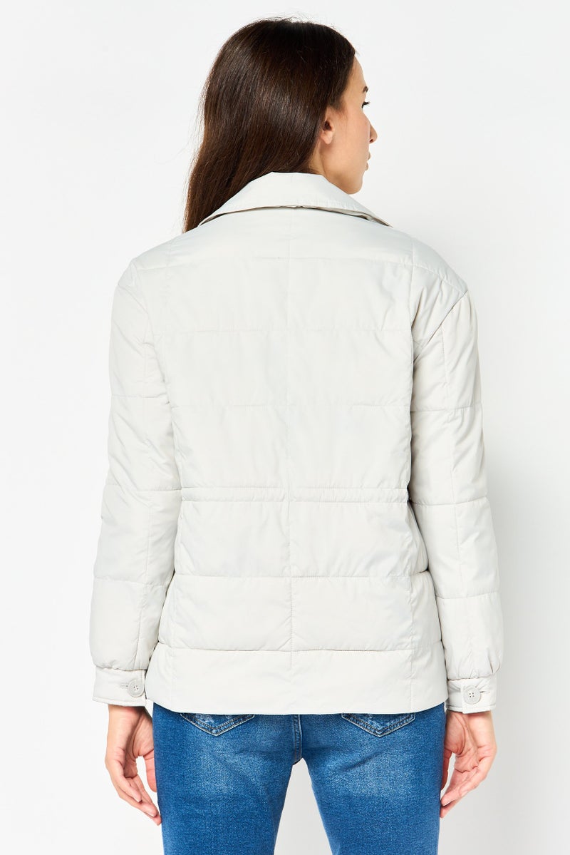 Andrew Marc Women Quilted Puffer Jacket, Pale Grey - Image 4