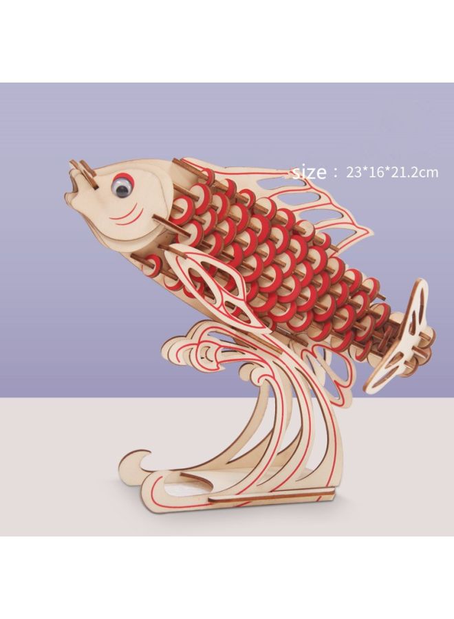 لعبة بازل ثلاثية الأبعاد بتصميم نموذج على شكل سمكة 23x16x21.2سم - Image 2