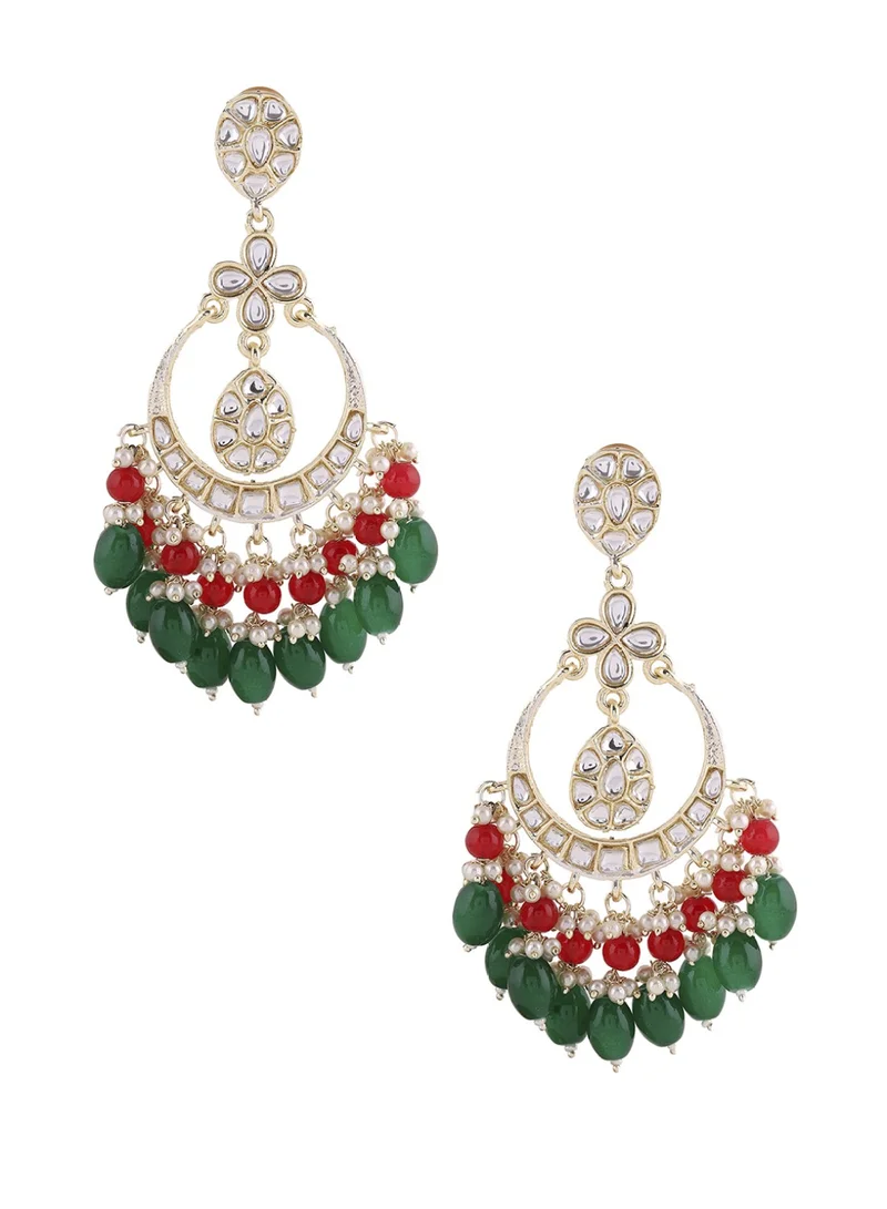 Priyaasi Contemporary Kundan Drop Earrings