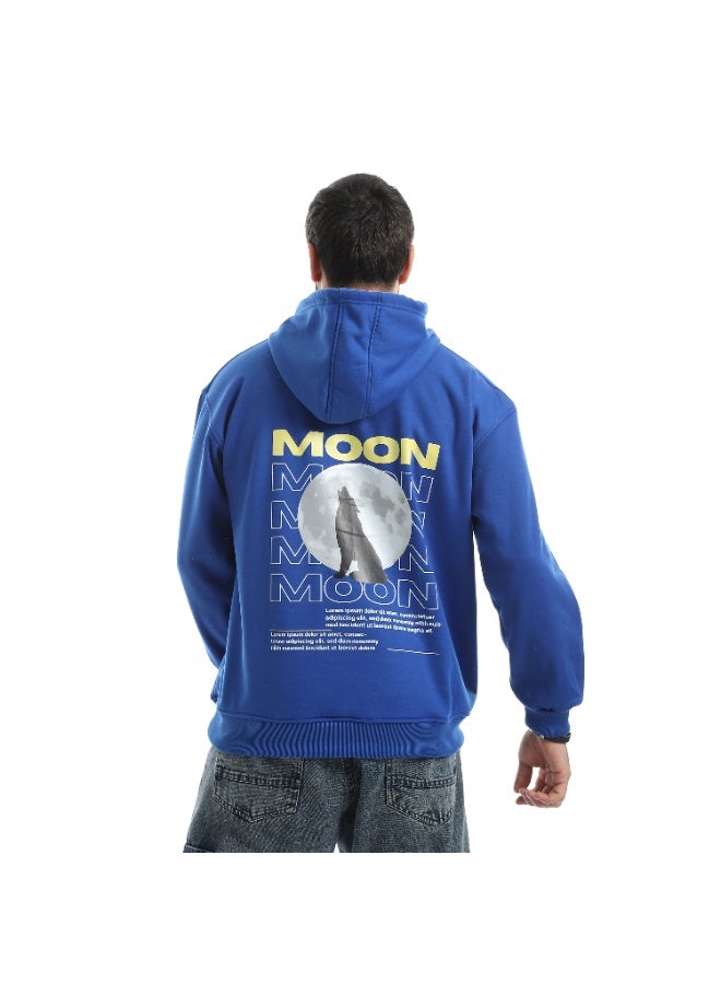 Caesar Men's oversized hoodie with a hood and prints on the chest and back - Image 3