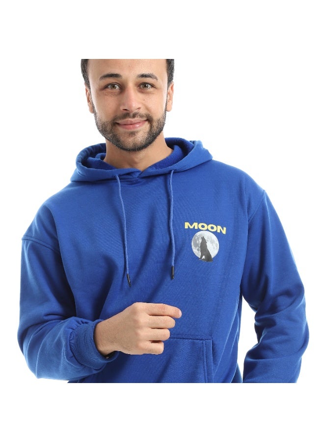 Caesar Men's oversized hoodie with a hood and prints on the chest and back - Image 5