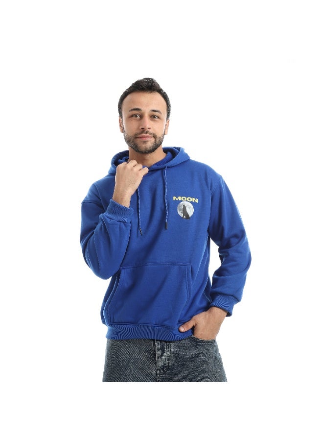 Caesar Men's oversized hoodie with a hood and prints on the chest and back - Image 1