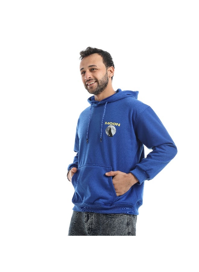 Caesar Men's oversized hoodie with a hood and prints on the chest and back - Image 2