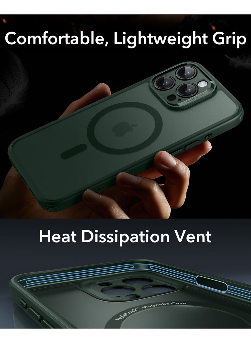 ESR Classic Pro Case (HaloLock) Set, Compatible With iPhone 16 Pro Max (Case, Screen Protector And 4 Swappable Buttons) – MagSafe Compatible – 360° Complete Protection - Dark Green - Image 3