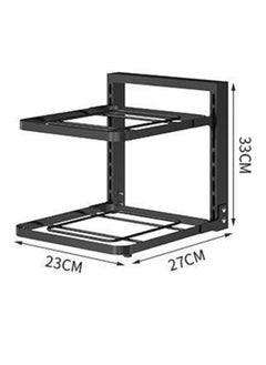 TYCOM Pots and Pans Organizer for Cabinet,Kitchen Organizer and Storage Rack,Space Saving Stand with Adjustable Dividers,2 Layer With Iron Wire Black.  - Image 2