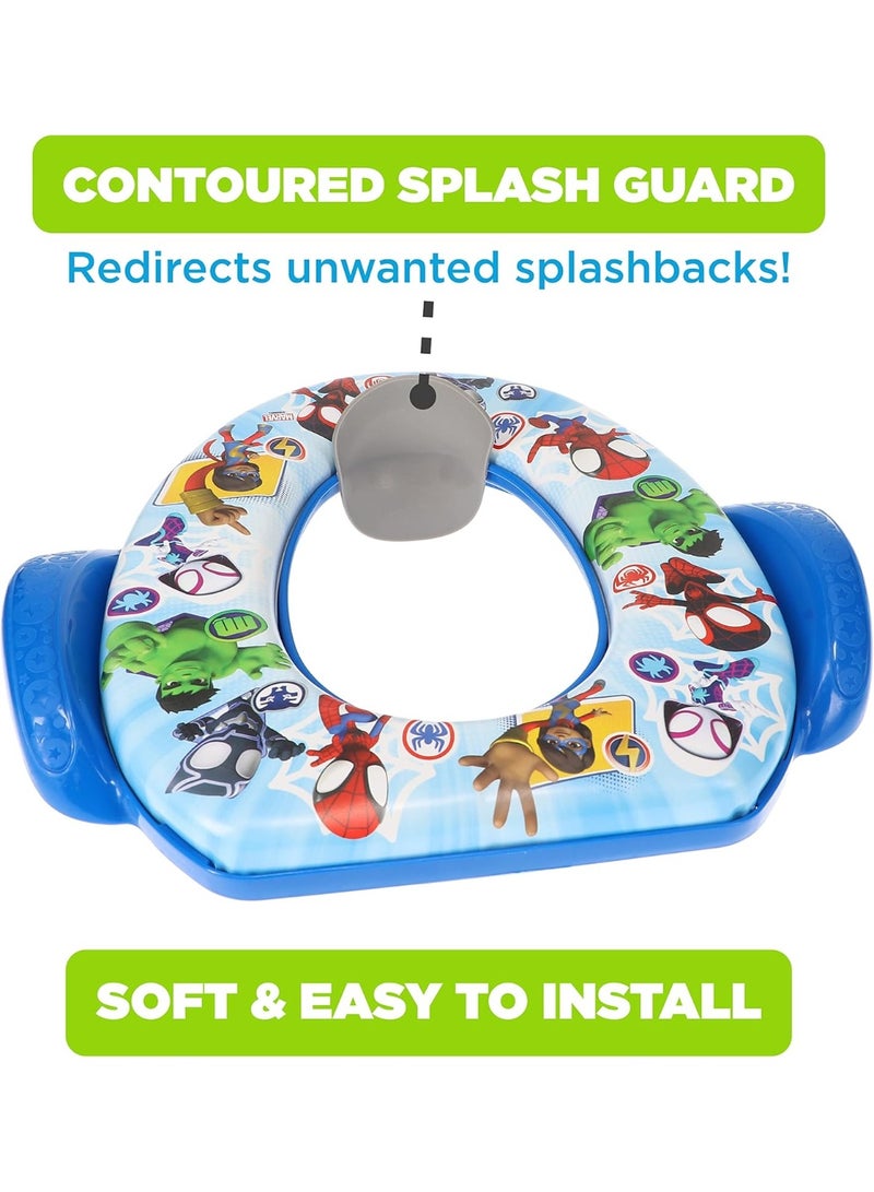ginsey Spidey and His Amazing Friends "Team Up" Soft Potty Seat and Potty Training Seat - Soft Cushion, Baby Potty Training, Safe, Easy to Clean - Image 4