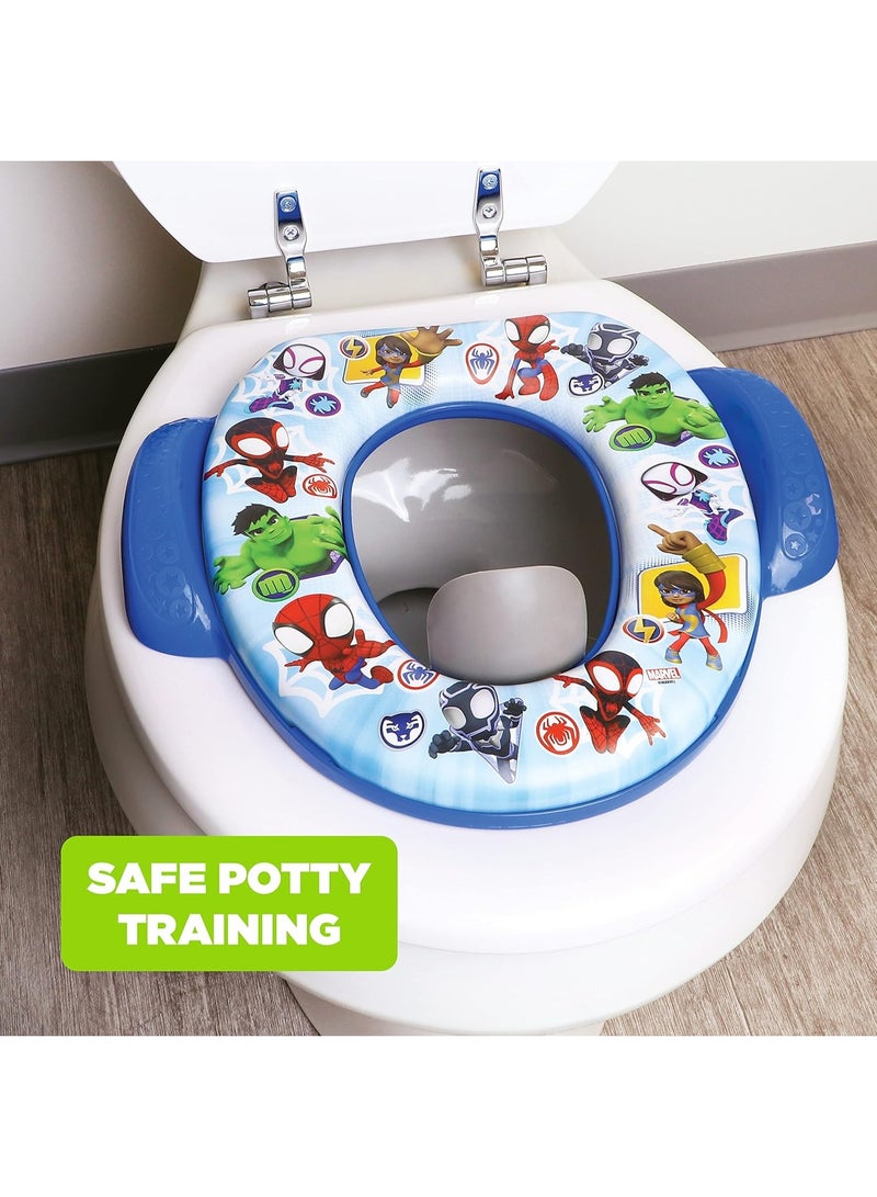 ginsey Spidey and His Amazing Friends "Team Up" Soft Potty Seat and Potty Training Seat - Soft Cushion, Baby Potty Training, Safe, Easy to Clean - Image 3