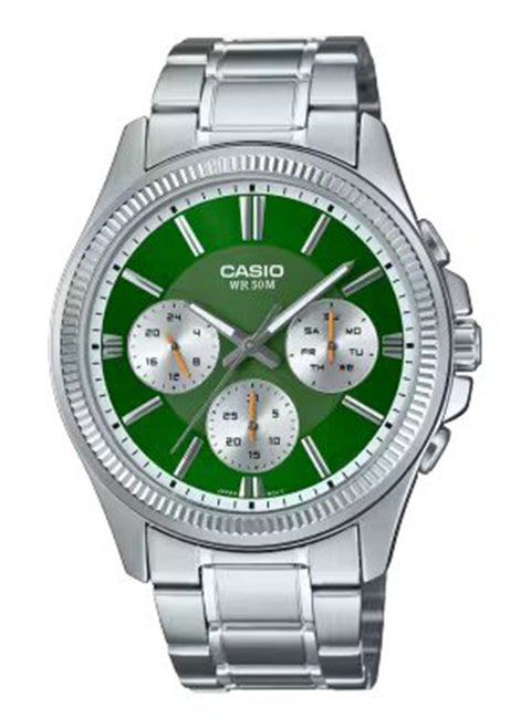 Casio Men's Analog Round Shape Stainless Steel Wrist Watch MTP-1375D-3AVDF - 42 Mm