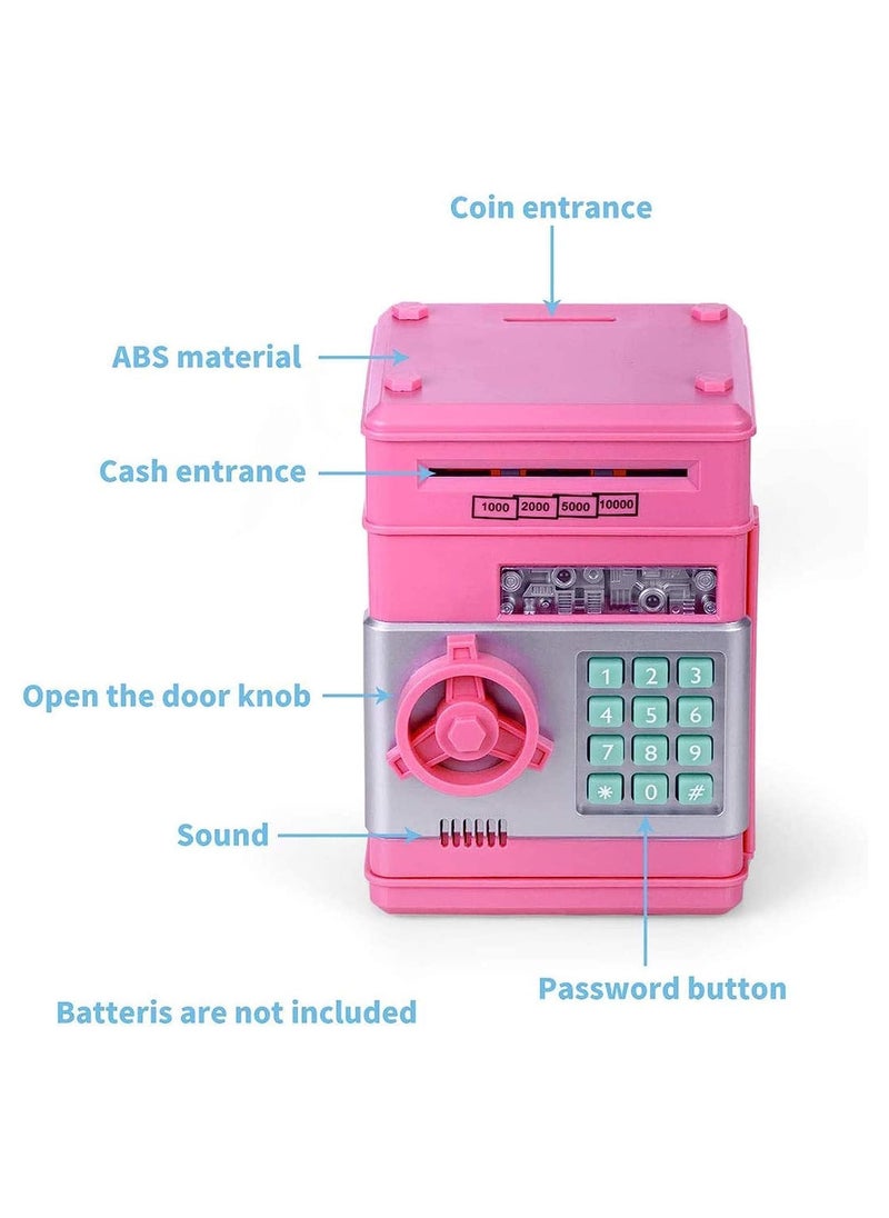 VIO - Electronic Password Money Bank Mini Cartoon Safe Bank Box for Kids Cash & Coin Saving Habit Secure Bank Gifts for Boys Girls Pretend Play Educational Durable Fun Design - Image 1