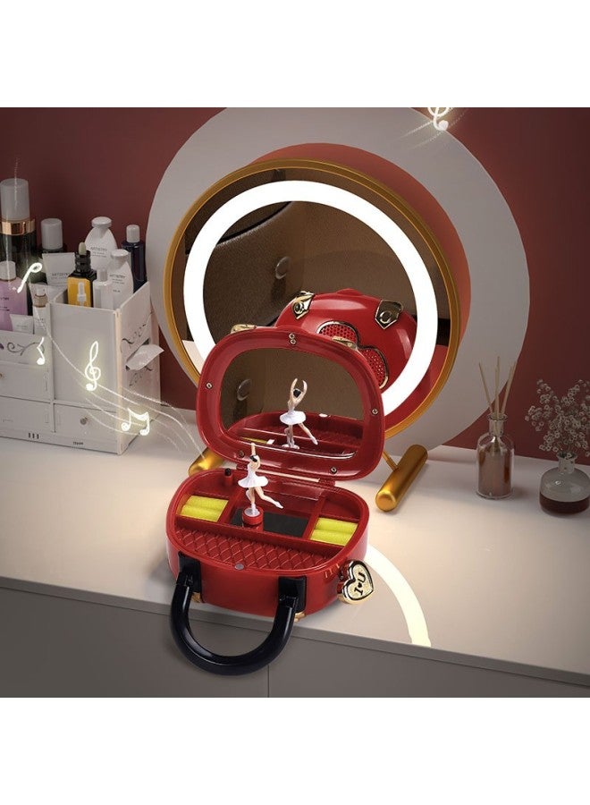 Cute Handbag Music Box Ballet Girl Rotating Dancing Jewelry Storage Music Box Birthday Gift-Color:YL2059-Dimensions:14.3×8×18.3cm - Image 2