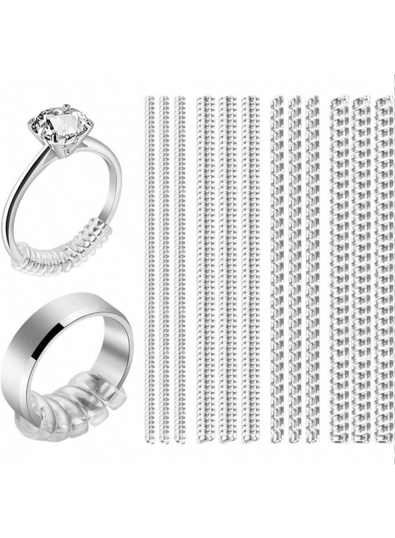 Shein “4-Piece Ring Adjuster Set – Spiral Silicone Clear Ring Guards for Men & Women – Adjustable Fit” - Image 1