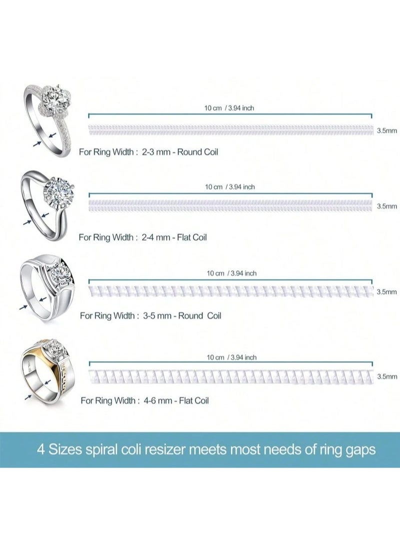Shein “4-Piece Ring Adjuster Set – Spiral Silicone Clear Ring Guards for Men & Women – Adjustable Fit” - Image 2