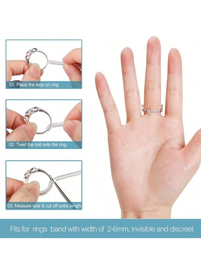 Shein “4-Piece Ring Adjuster Set – Spiral Silicone Clear Ring Guards for Men & Women – Adjustable Fit” - Image 4