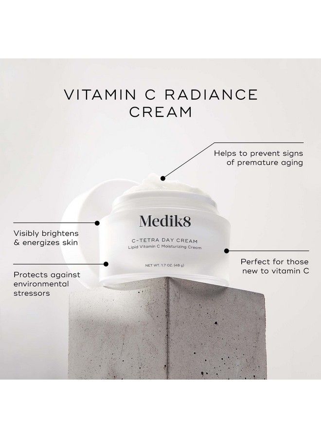 Medik8 Ctetra Day Cream Lipid Vitamin C Enhances Skin Radiance Hydrates For Healthylooking Complexion Smoothens And Brightens Luminous And Lightweight Formula 1.7 Oz Moisturizer  - Image 3