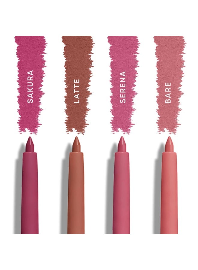 Parul Garg Beauty Everyday Nudes Lip Liner - Pack of 4 | Soft Matte, Highly Pigmented, Long Lasting, Smooth Glide Lip Pencil for Indian Skin Tones - Image 2