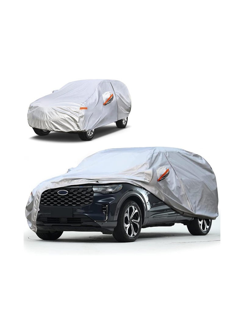 Rightsure Full Car Cover with Reflective Strip Sunscreen Protection Dustproof UV Scratch-Resistant,Car Cover Waterproof All Weather for Automobiles,Full PVC Upgraded XXL,Fit for SUV (XXL)  - Image 1