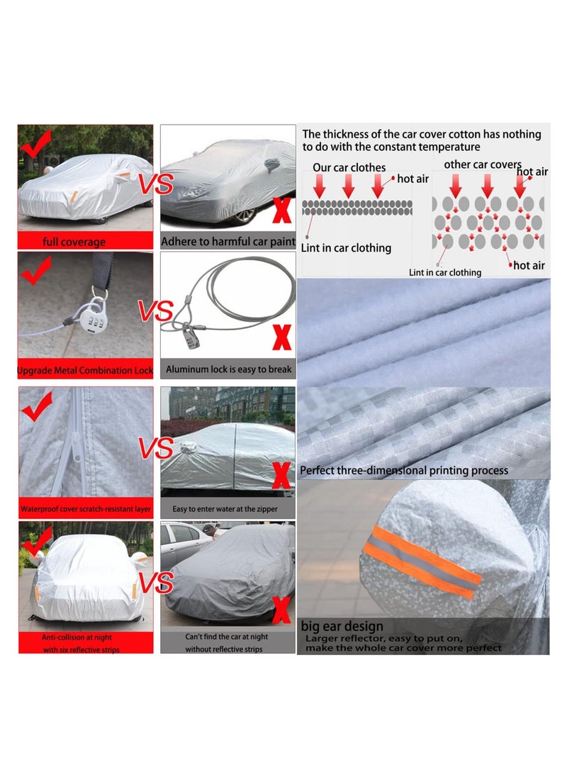 Rightsure Full Car Cover with Reflective Strip Sunscreen Protection Dustproof UV Scratch-Resistant,Car Cover Waterproof All Weather for Automobiles,Full PVC Upgraded XXL,Fit for SUV (XXL)  - Image 5