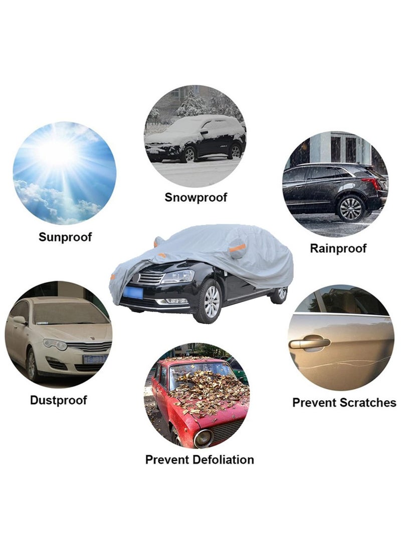 Rightsure Full Car Cover with Reflective Strip Sunscreen Protection Dustproof UV Scratch-Resistant,Car Cover Waterproof All Weather for Automobiles,Full PVC Upgraded XXL,Fit for SUV (XXL)  - Image 2