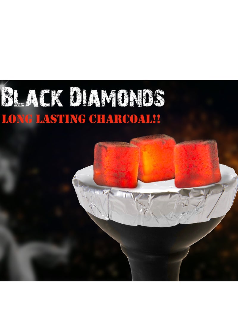 BLACK DIAMONDS 72-Pcs Large Size - Premium Coconut Shell Charcoal | Bakhoor Coal 1 KG  - Image 3