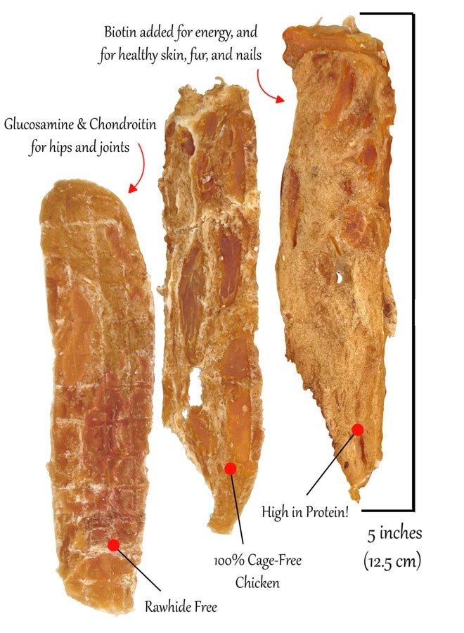 Rena's Recipe Chicken Steak Strips (30 count) Glucosamine and Chondroitin and Biotin added for hips and joints and nails and skin - Image 4