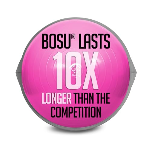 Bosu Pro Balance Board Strength Trainer Ball, Equipment for Home Gym, 26 Inch, Pink - Image 2