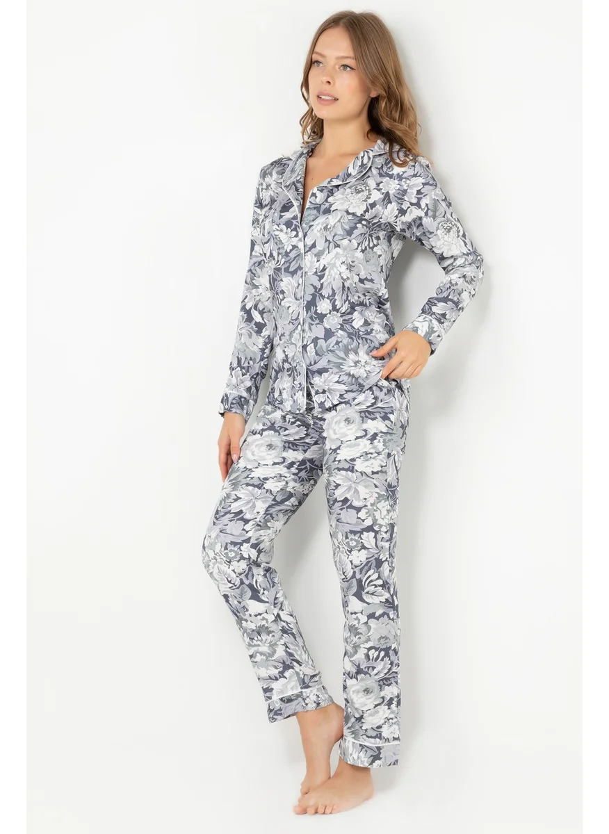 دو رى مى Mist Flower Long Sleeve Women's Pajama Set