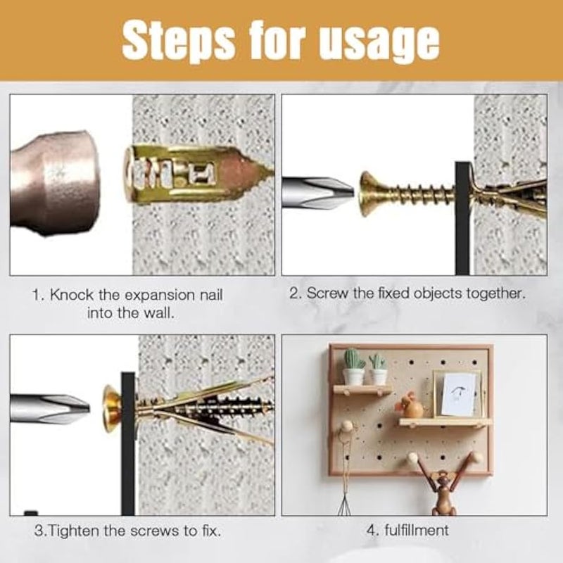 AnchorSelf-Drilling Anchors Screws, 2025 New Zinc Self-Drilling Drywall Anchors with Screws Kit for Fixing TV, Shelf, Cabinet, Curtains, Calligraphys (20, 0.47 * 1.57 inches) - Image 4