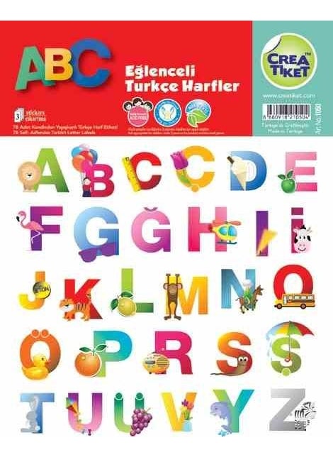 Crea Ticket - Crea Label Educational Fun Turkish Letters 1050 - Image 1