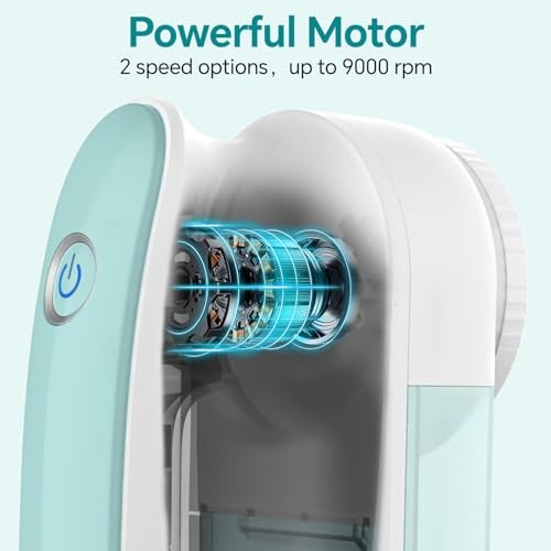 BEAUTURAL Fabric Shaver and Lint Remover, Rechargeable Sweater Defuzzer with 2 Speeds, 1 Replaceable 6-Leaf Blade, Remove Fuzz, Lint Balls, Pills, Bobbles for Clothes and Furniture - Image 5
