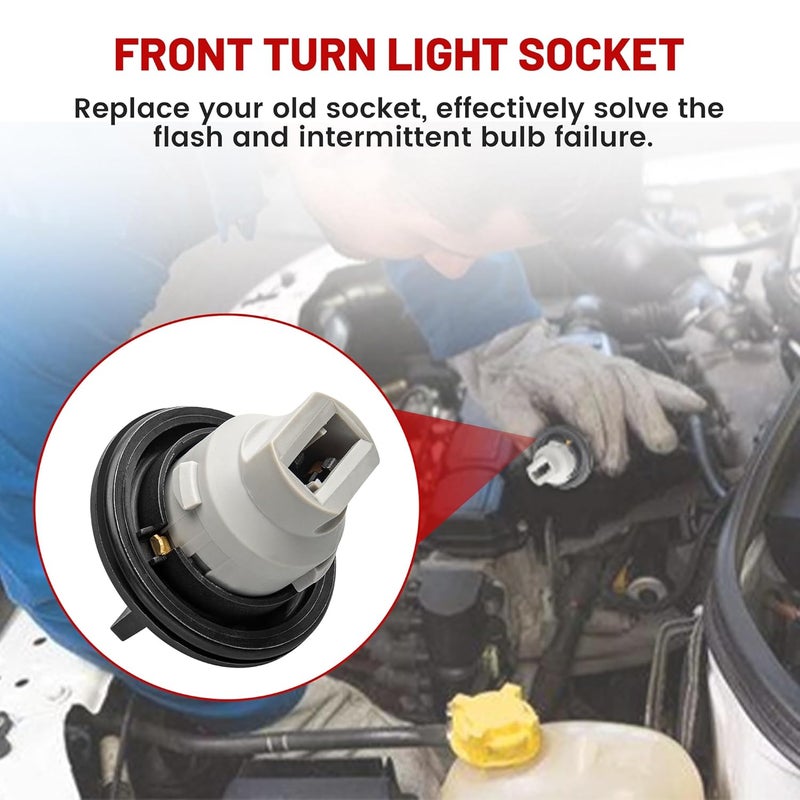 RED WOLF Front Turn Signal Light Bulb Socket Set - Image 2
