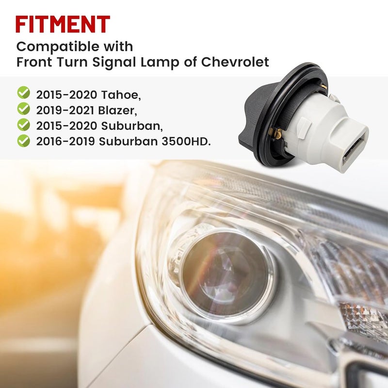 RED WOLF Front Turn Signal Light Bulb Socket Set - Image 4