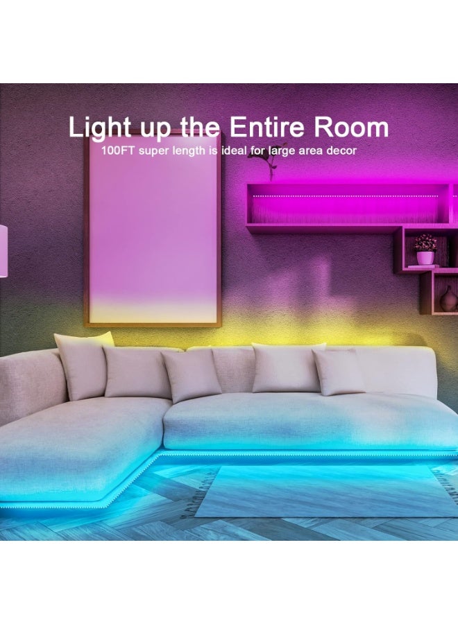 Cozylady LED Light Strip 30m Cozylady Smart Bluetooth LED Light RGB Music Sync Rope Light Controlled by APP and Remote,LED Strip for Bedroom, Kitchen and Home Decor - Image 5