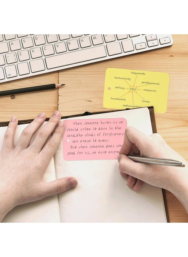 Goefun 300Pcs Colored Index Cards with Ring, Goefun Blank Flash Cards, 6 Color 2.2x3.5 Notecards for Study Cards, Vocabulary Cards, Memo Cards, Bookmark, Greeting Cards - Image 5