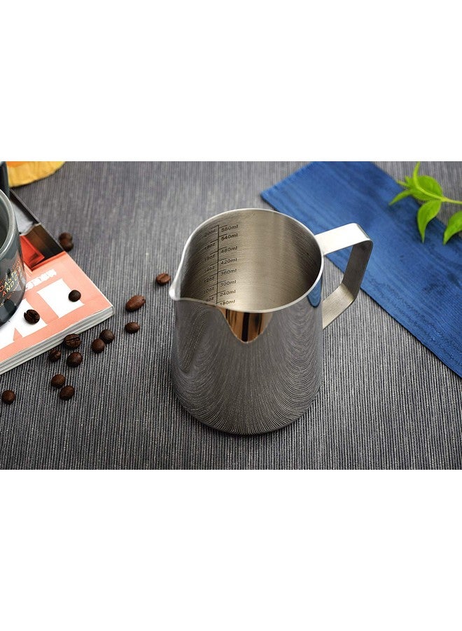 Homepixi Milk Frothing Pitcher (600ML) with Coffee Art Needle, 304 Stainless Steel Espresso Coffee Pitcher for Latte Art, Jug for Milk Frothing, Barista Tools for Cappuccino & Coffee - Image 5